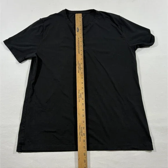 Tommy John Loungewear Henley Black Short Sleeve T-shirt Cotton Modal Stretch L - Picture 3 of 8